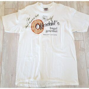 Vintage ONEITA L Power T-shirt Autogrph John Offerdahl Dolphins USA‎ Single Stch